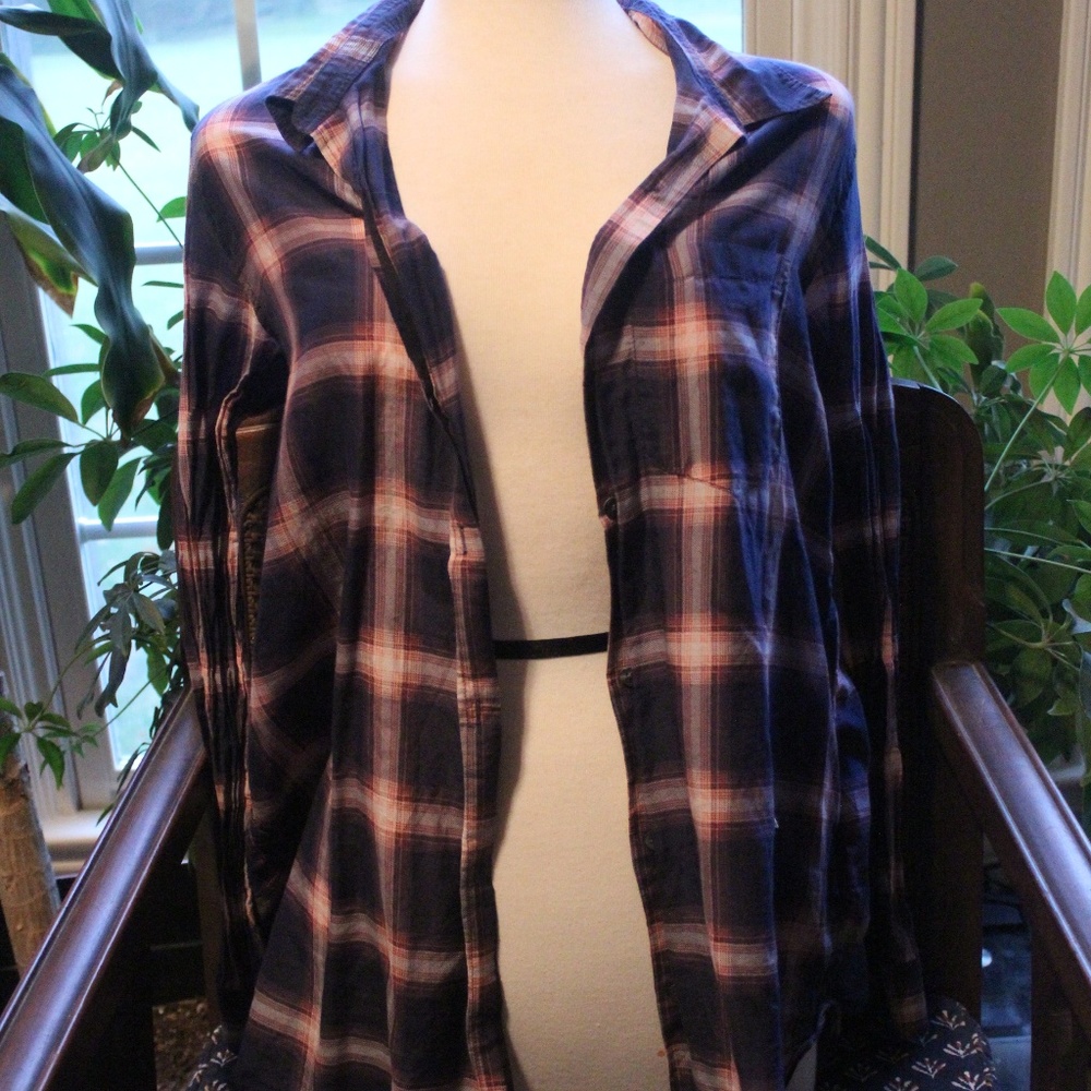Lightweight Plaid Button-Down